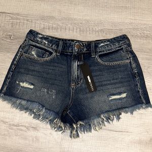 Fashion Nova Dark Wash Denim Shorts
